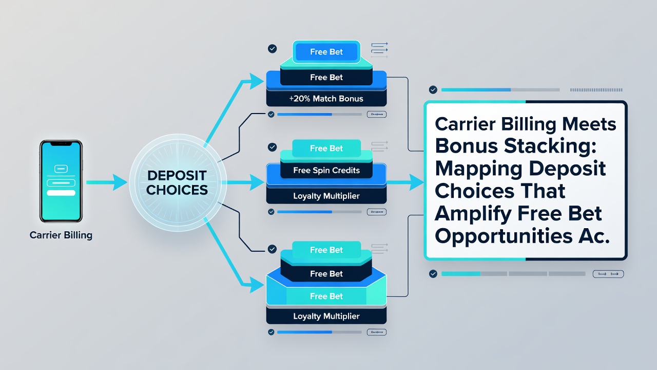 Mobile app interface displaying stacked bonus offers for Premier League matches and horse race betting using carrier billing