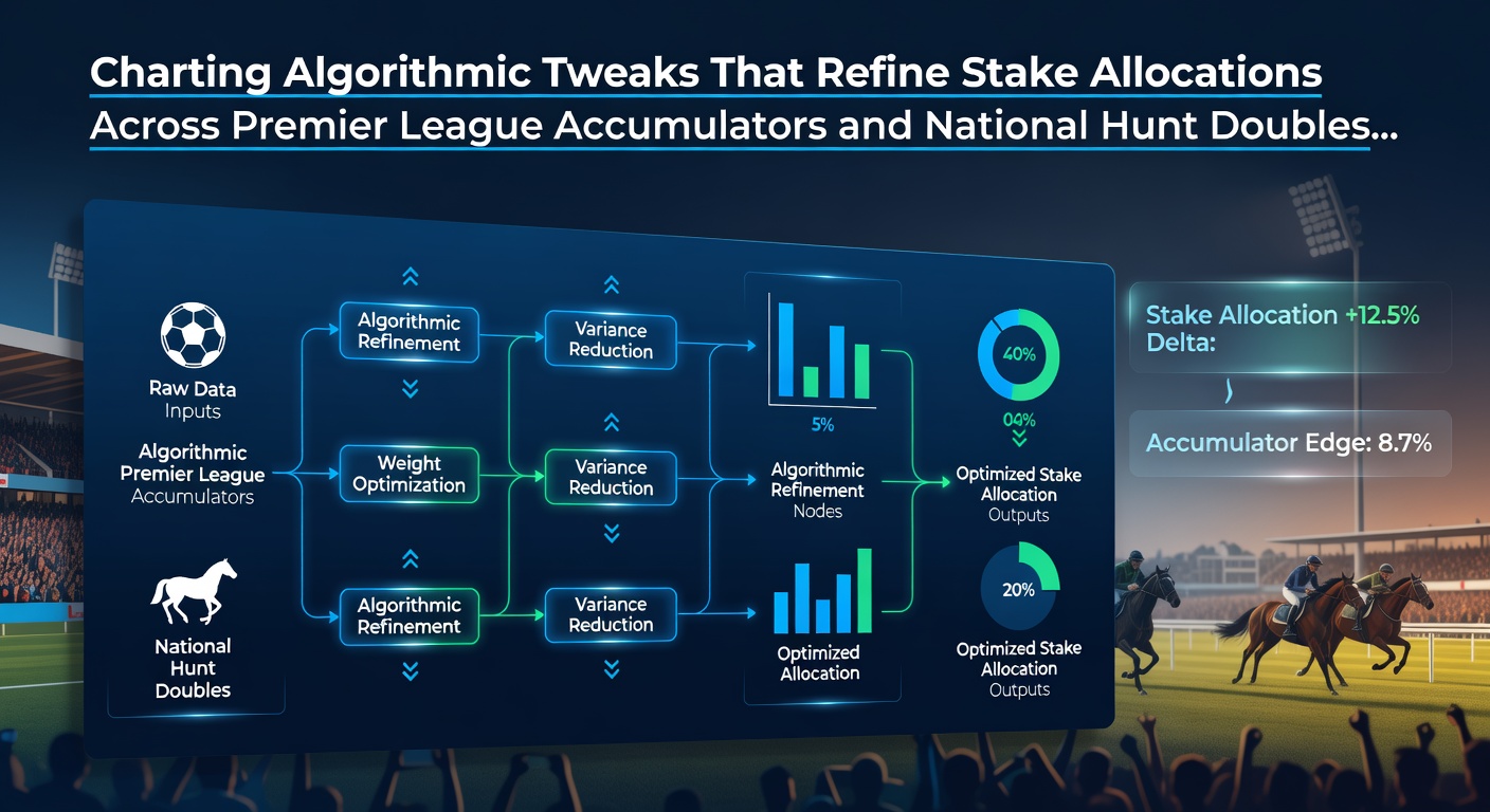 Algorithmic models adjusting stake allocations for Premier League accumulators displayed on betting platform interfaces