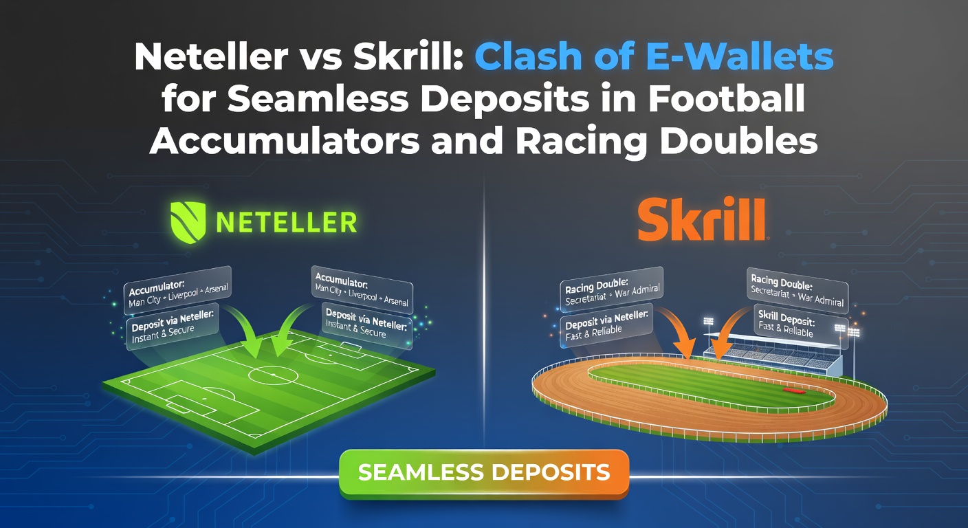 Neteller and Skrill app interfaces displayed on mobile devices, highlighting quick deposit buttons for betting apps