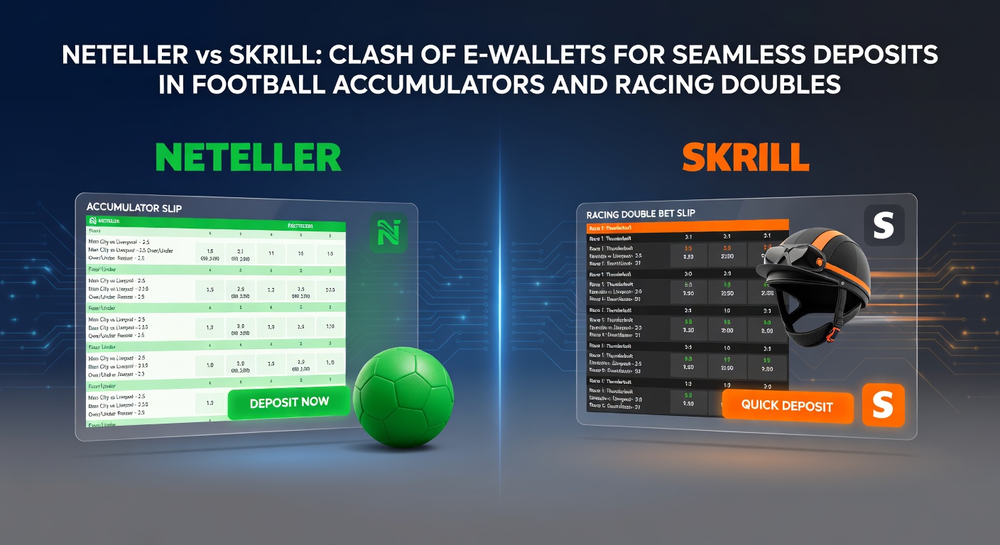 Comparison chart of Neteller and Skrill deposit fees and speeds on a betting platform dashboard