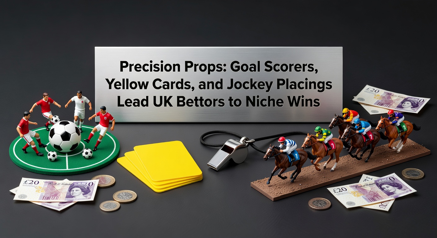 UK bettor analyzing prop bets on a mobile screen showing football goal scorers and horse racing jockey positions
