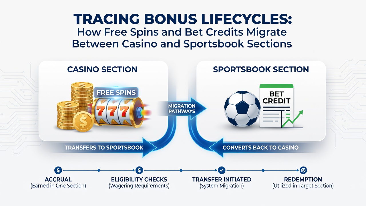 Screenshot of a mobile app screen displaying bonus balance transfer options between sections